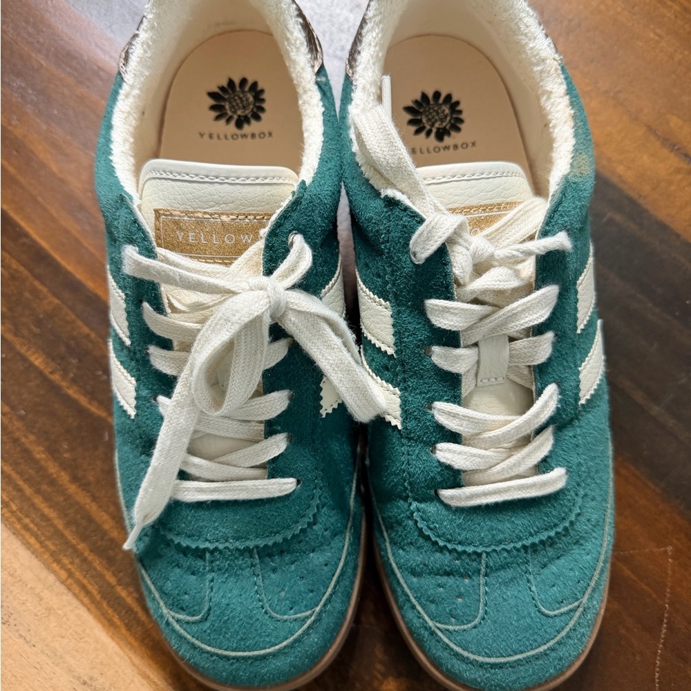Yellow Box Teal and White Women's Sneakers